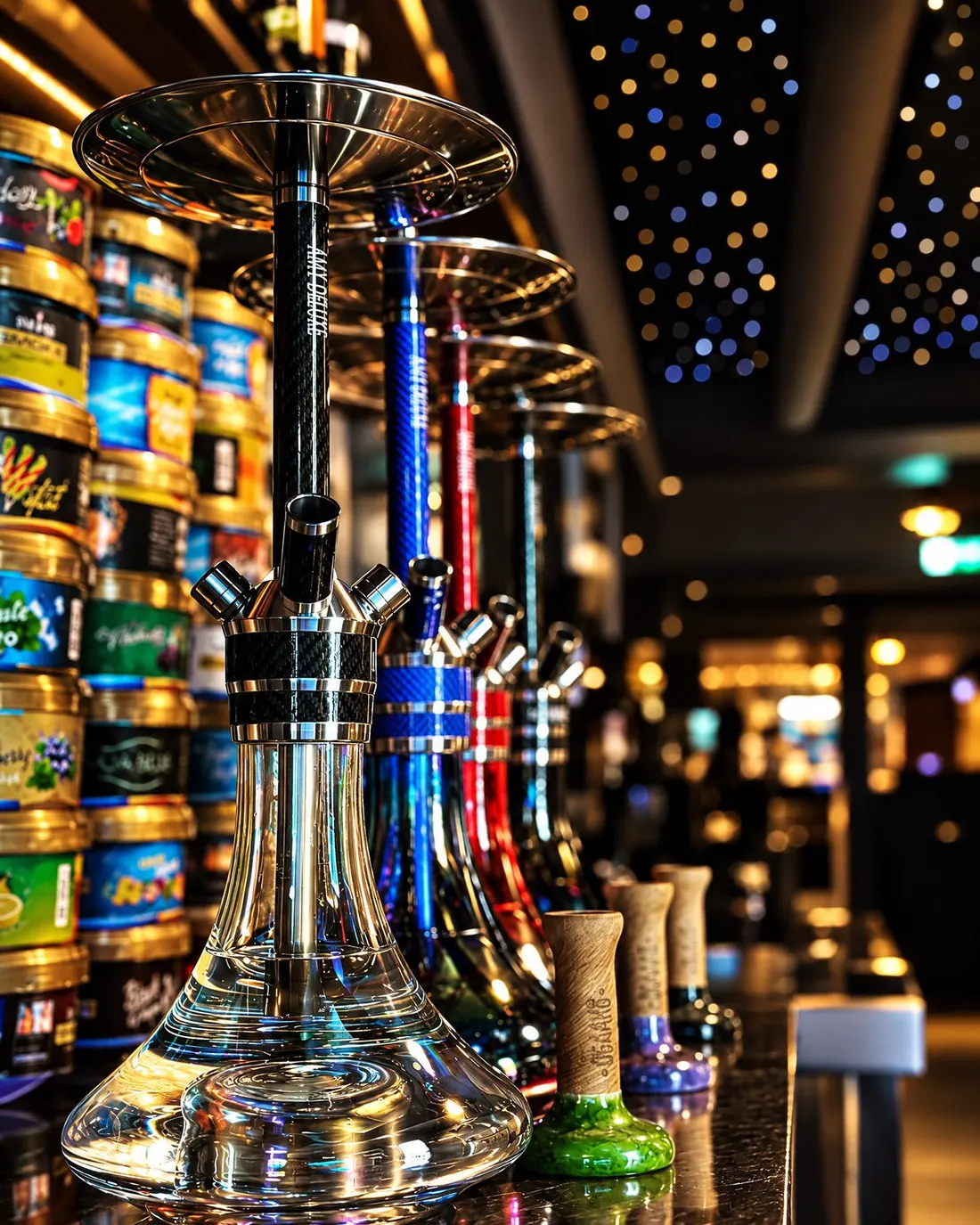 Shishas an der Bar